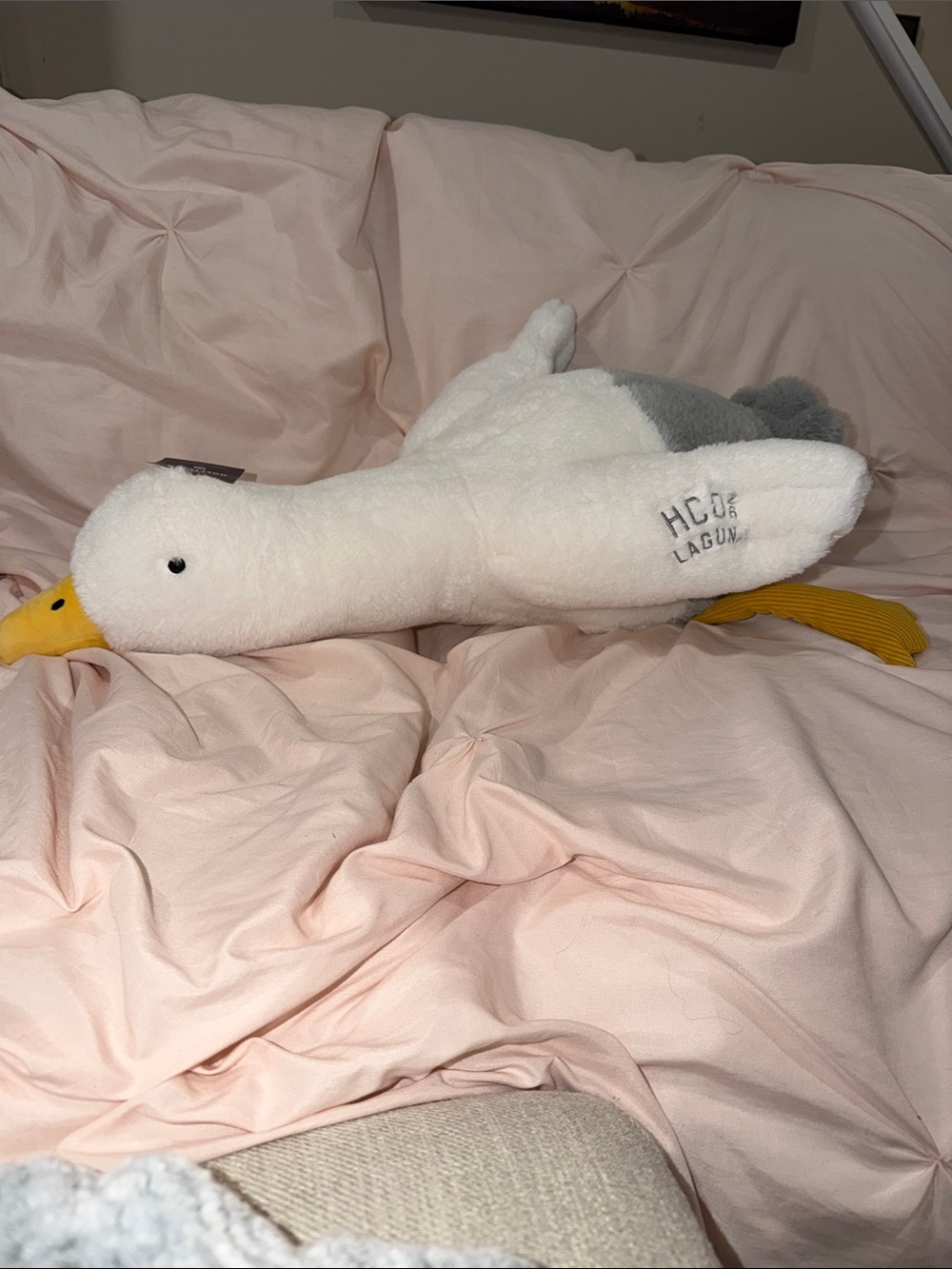 Hollister White & Yellow Plush Seagull
